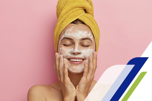 Happy girl with her hands on her face