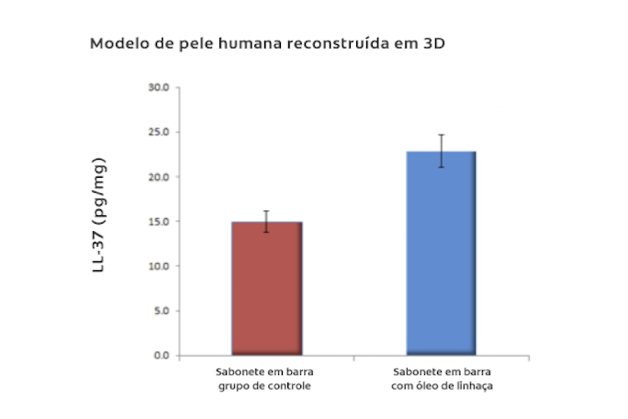 Modelo de pele humana reconstruída em 3D.
