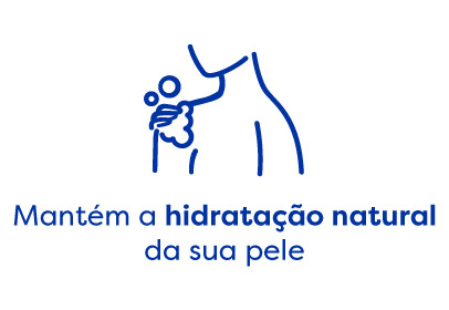 Mantém a hidratação natural da sua pele