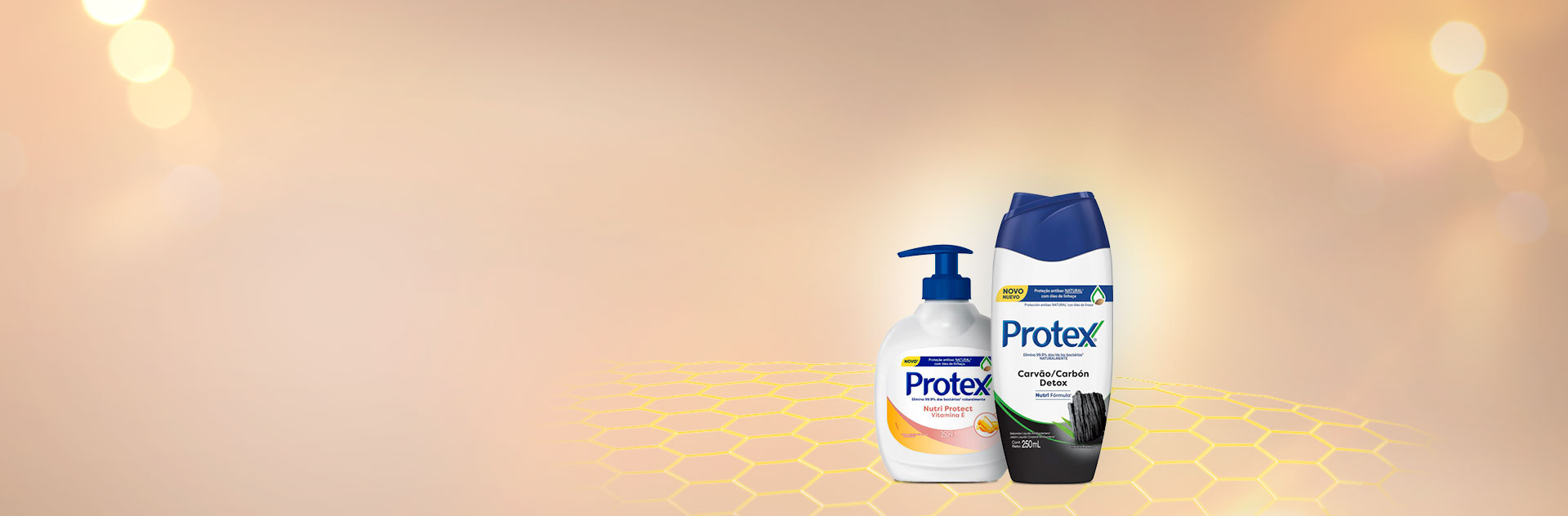 Frascos de sabonete Protex líquido Protex Baby e sabonetes em barra de erva-doce e facial anti cravos e espinhas.